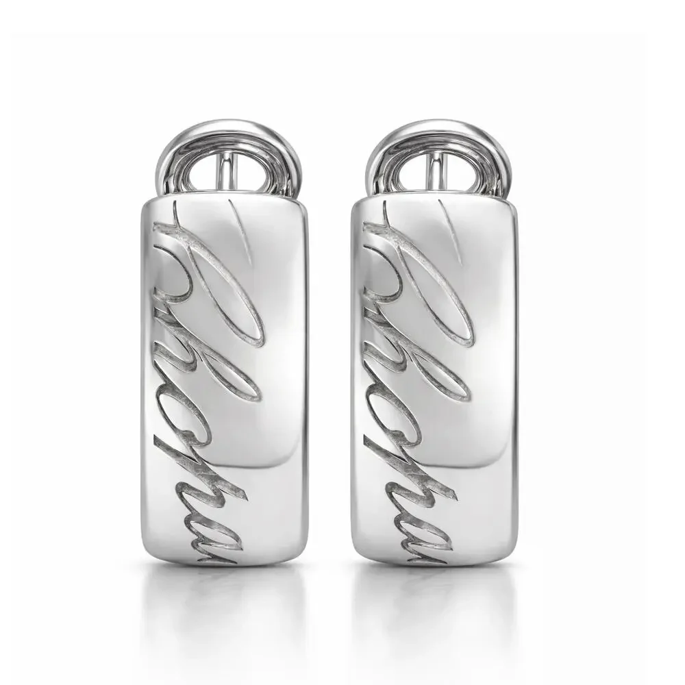 Chopard Chopardissimo 18kt White Gold Omega Clip Earrings